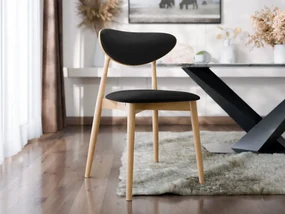 Čalúnená jedálenská stolička KT65/C, Dostupné poťahy: Magic Velvet 2219, Farby: buk
