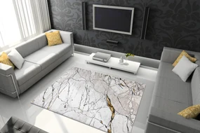 Koberec GLOSS  529A 53 Mramor, glamour slonová kosť / béžový