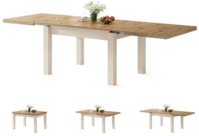 ROYAL JEDÁLENSKÝ STÔL ROZKLADACÍ - dub artisan / béžová, PRE 8 OSÔB