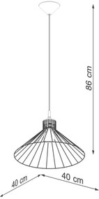 Sollux SL.1186 - Luster na lanku EDA 1xE27/15W/230V čierna