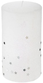 Svieca trblietky biela L12x7cm 129848bl
