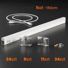 LED stmievateľné stropné svietidlo HEXAGON LED/192W/85-265V 5000K CRI 90 IP54 biela