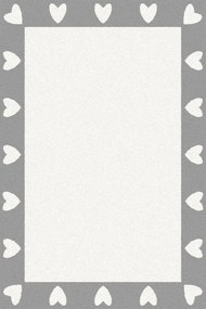 Koberec Agnella Soft Heart sivý, popol