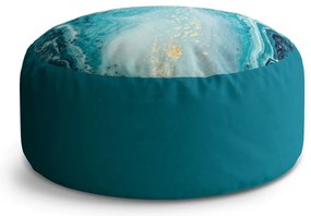 Taburet Circle modrý pigment, tyrkysová