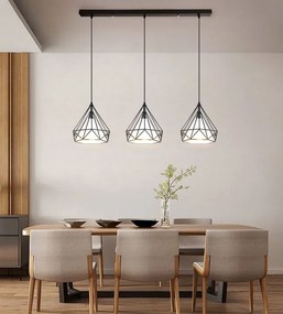 Toolight - Trojité stropné svietidlo BELLO 3xE27, čierna-biela, OSW-06603
