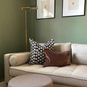 Stojaca lampa mosadz vrátane LED s dotykovým stmievačom - Notia