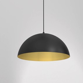Závesné svietidlo Beta, 1x zlaté/čierne kovové tienidlo, (fi 35cm), b