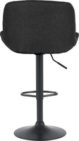 Barová stolička Solon - látka, čierny rám - čierna
