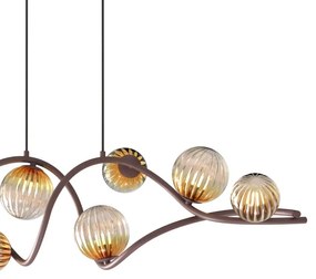 ONLI - Luster na lanku FRIDA 8xG9/10W/230V medená