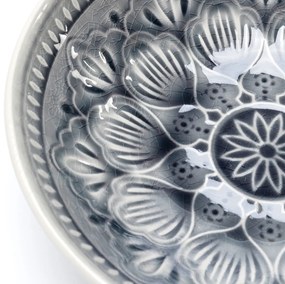 Sicilia Mandala miska sivá Ø18 cm