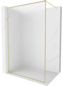 Mexen Kioto-F, sprchová zástena s rámom 70 x 202 cm, 8 mm sklo námraza, zlatý matný profil, 800-070-104-55-30