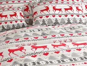 Flanelové obliečky DEER DREAMS biele Rozmer obliečky: 2 ks 70 x 90 cm | 200 x 220 cm