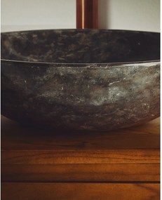 Sivé kamenné okrúhle umývadlo ø 40 cm Darnen – Kave Home