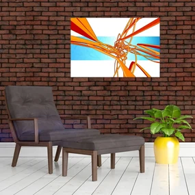 Obraz - Prepletené čiary, abstrakcie (90x60 cm)