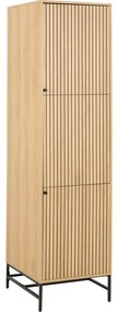 Šatníková skriňa v dekore duba v prírodnej farbe 51x200x60 cm Albany – Actona