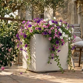 Květináč na kolečkách BETONIQUE 40x40 cm béžový