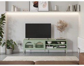 TV stolík v mentolovej farbe 160x50 cm Diora – Marckeric