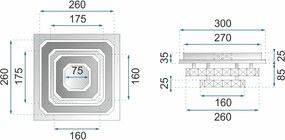 Křišťálové stropní LED svítidlo APP410-C chrom/neutrální bílá