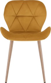 Jedálenská stolička MANGO VELVET, horčicová