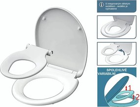 Eisl Sanitär WC sedadlo s detskou vložkou Duroplast Soft Close Family 82940
