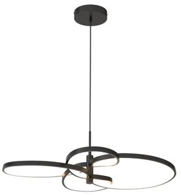 LED luster na lanku RIBBON LED/37W/230V 4000K čierna