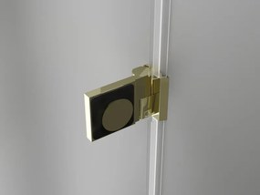 Mexen Lunar-B, L Otočné ľavé sprchové dvere 120 cm, číre sklo, zlatý profil, 832SL-120-050-50-00-L