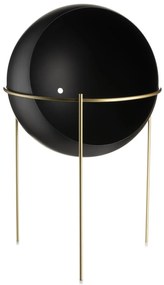 KOVOVÝ KVETINÁČ SO STOJANOM LOFT 39X28 CM ČIERNA/ZLATÁ