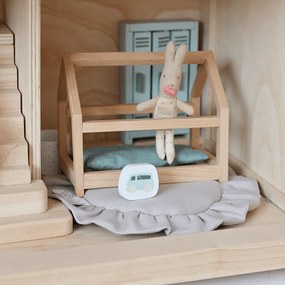 Mini podložka s volánom tmavo béžová