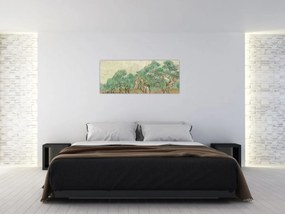 Obraz - Vincent van Gogh, The Olive Orchard, reprodukcia (120x50 cm)