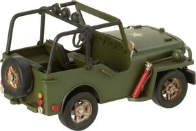 4X4 kov dekorativní khaki zelený antik – 17*9,5*9,5 cm