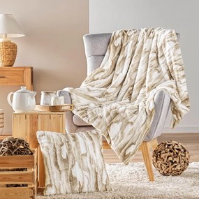 Béžová deka z umelej kožušiny 180x220 cm Cheyenne – douceur d'intérieur