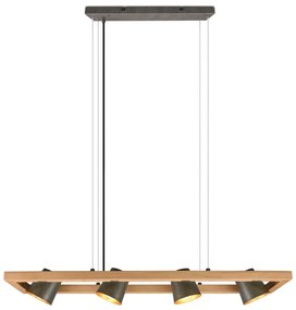 Závesné svietidlo v sivo-prírodnej farbe Bell – Trio