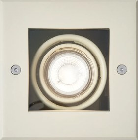 Sada 6 moderných béžových zemných bodových svetiel GU10 50 mm otočných a naklápacích IP65 - Oneon