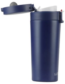 Tmavomodrý cestovný termohrnček Vialli Design Fuori, 400 ml