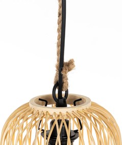 Rustikálne vonkajšie závesné svietidlo ratan 25 cm - Calamus