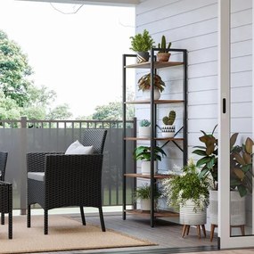 Knižnica NAVARO hnedá/čierna