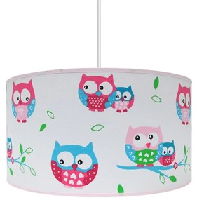 Detský luster OWLS 1xE27/60W/230V biela