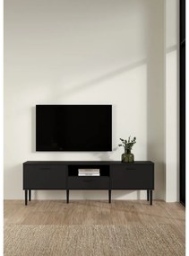 Čierny TV stolík 177x57 cm Media – Tvilum