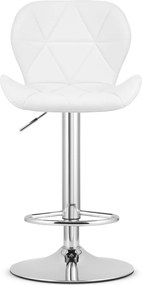 AKCIA Barová stolička z eko kože WEST, biela II. akosť