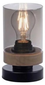 JUST LIGHT. 11310-18 - Stolná lampa PASQUAL 1xE27/40W/230V čierna/gumovník