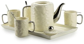 Čajový/kávový set Selena Silver Cream