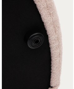 Svetloružový taburet z textílie buklé Kaeli – Kave Home