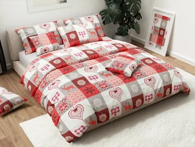 Bavlnené obliečky X-MAS PATCHWORK červené Rozmer obliečky: 70 x 90 cm | 140 x 200 cm