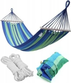 Hojdacia sieť Hamaka 250 x 100 cm zeleno-modrá