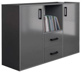 Komoda Herakles 1 sivá/sivá lesk