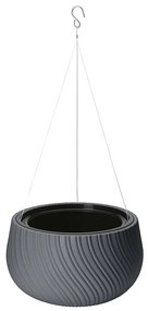 Kvetináč závesný okrúhly Mika 32 antracit