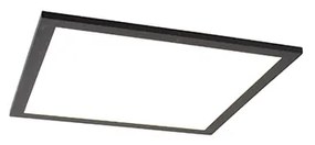 Moderný LED panel čierny 40 cm vrátane LED - Liv