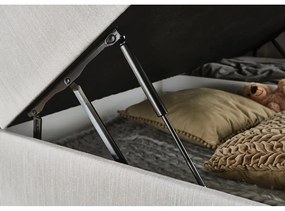 Svetlosivá boxspring posteľ s úložným priestorom 160x200 cm Catania - Meise Möbel