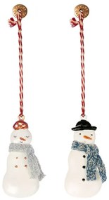 Maileg - Hračky značky Maileg Vianočná dekorácia - kovová ozdoba snehuliak