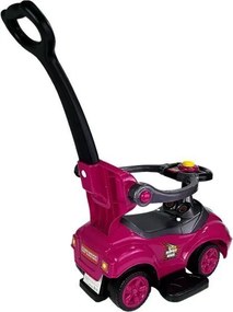 LEAN CARS Mega Car 3v1 Push Ride Pink
